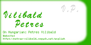 vilibald petres business card
